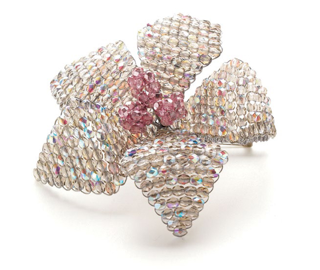 Learn how to make bead flowers for your beaded, DIY brooch project. Learn how to make brooches with beads with this FREE brooch project involving Czech fire polished glass beads and French beaded flowers.