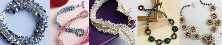 Get all five of these crystal bead designs.