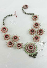 crystal necklace pattern with resin jewelry elements