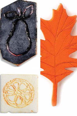 Learn how to carve a stamp and use your handmade art stamps.