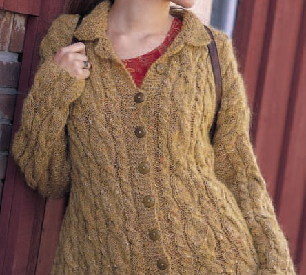Cables in all your favorite colors, create one with this cable cardigan pattern. Cables in all your favorite colors, create one with this cable cardigan pattern.