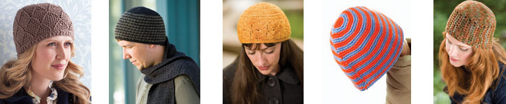 Discover all five patterns for crochet beanies in this free collection.
