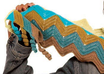 Corkscrew Crochet Edges: Zig-Zag Scarf Corkscrew Crochet Edges: Zig-Zag Scarf