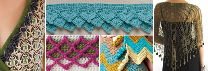 Learn to create each of these with the free crochet border patterns in this eBook Learn to create each of these with the free crochet border patterns in this eBook.