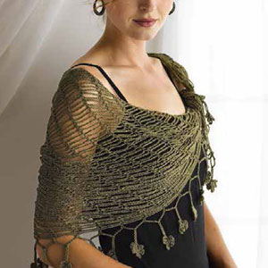 Create this beautiful shawl then add a stunning crochet edging, such as these flowers. Create this beautiful shawl then add a stunning crochet edging, such as these flowers.