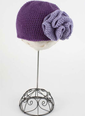Make this hat and crochet flower. Make this hat and crochet flower.