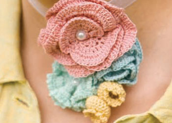 Crochet Flower Patterns: Corsage in Bloom by Christina Potter Crochet Flower Patterns: Corsage in Bloom by Christina Potter