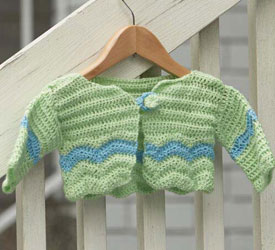 Crocheted Gifts for Baby: Charlie Brown Baby Cardigan Crocheted Gifts for Baby: Charlie Brown Baby Cardigan