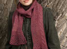 Crochet + Knitting Pattern #1: Lacy Cables Scarf