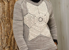 Crochet + Knitting Pattern #3: Snowflake Sweater