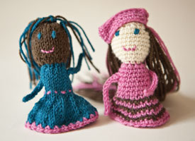 Crochet + Knitting Pattern #5: BFF Finger Puppets