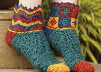 Granny Square Tutorial: Beaux Jestes Socks by Tracy St. John Granny Square Tutorial: Beaux Jestes Socks by Tracy St. John