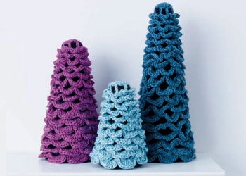 Crochet Christmas Patterns: Pine Trees by Yumiko Alexander Crochet Christmas Patterns: Pine Trees by Yumiko Alexander