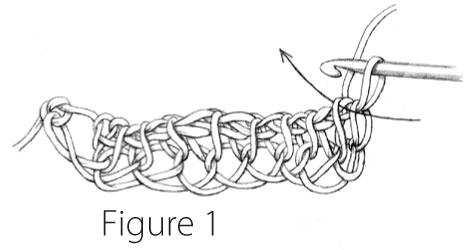 Tunisian Simple Stitch: Figure 1