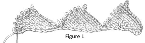 Entrelac Knitting Instructions: Figure 1