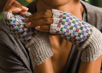 Fingerless Knitted Gloves: Little Gems Mitts Fingerless Knitted Gloves: Little Gems Mitts