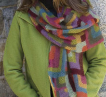 Free Knitting Patterns, Scarf: Modern Quilt Wrap Free Knitting Patterns Scarf: Modern Quilt Wrap