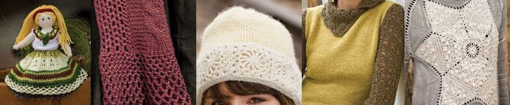 A Close Up of all 5 Crochet and Knitting Patterns
