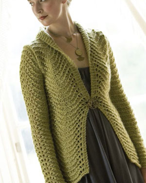 From this cardigan to shawl, scarf, hat, and other lace patterns, this eBook has a little bit of everything. From this cardigan to shawl, scarf, hat, and other lace patterns, this eBook has a little bit of everything.