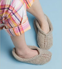 First Knitting Project: Easy Peasy Slippers