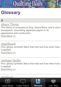 Quilting Daily App Screenshot