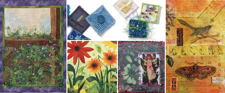 Get all five of these art quilt patterns when you download this free eBook!