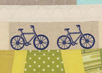 Baby Quilt Ideas: Rolling on Through, Mini Modern Landscape Quilt by Krista Fleckenstein