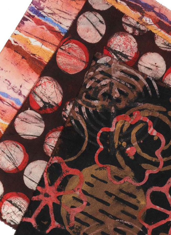 Create custom batik designs like these with this free resist dyeing eBook.