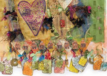 Fabric Embellishment: Recycled Going Green! Wall Hangings by Belinda Spiwak