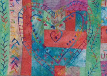 Hand Sewing Tips: Transform a Quilt with Hand Stitching by Laura Wasilowski
