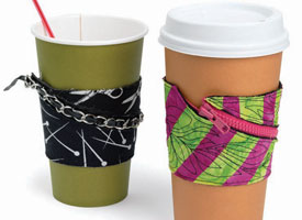Handmade Gift Ideas: Coffee Cuff with a Zipper