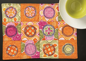 Beginners Quilting: Free-motion Stitched Placemats by Helen Gregory