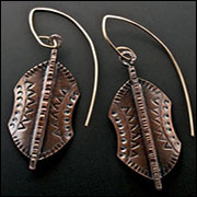 Tribal Shield Copper Earrings Tribal Shield Copper Earrings