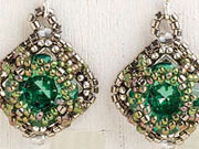 Bezeled Beauties by Bonnie Clewans Bezel crystals: Use pronglike seed-bead connections and metal frames to create these classy earrings