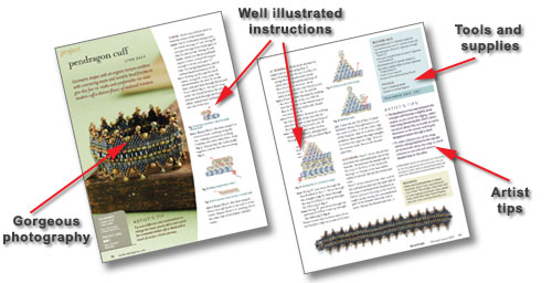 Beadwork Projects Seed bead patterns, beading tools, peyote graph