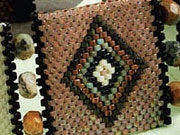 Desert Tapestry peyote stitch bracelet by Phyllis Dintenfass odd-count peyote stitch rectangles