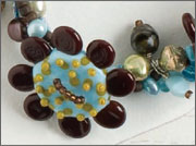Fizzy Flowers by Cassie Donlen designer glass bead and pearls