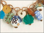 Sea Salt by Jen Zeiger Glass bead wire-wrapped dangles