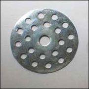 flattened steel plaster washer