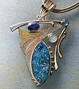 Semiprecious stone and metal Pendant
