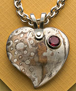 Mokume gane pendant