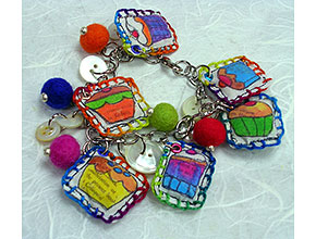 Stitched-image charms