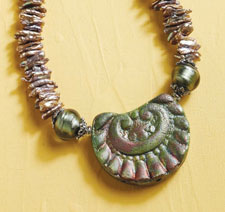 CallToAction Pearl Necklace Designs: Raku Rainbow