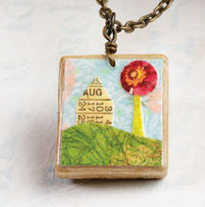 Learn how to make a Scrabble tile pendant for a unique necklace! scrabble-tile-pendant