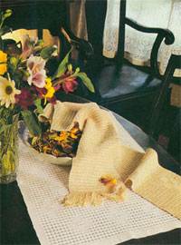 Handwoven bronson lace by Margaret Gaynes