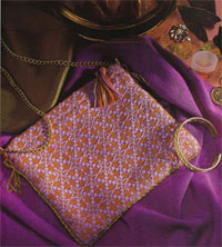 Calliope purse handwoven in overshot