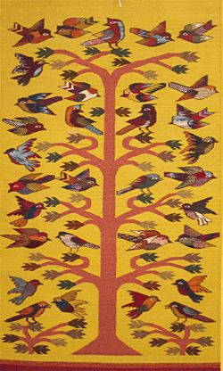 Rug from Oaxaca made with natural dyes