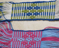 Bands handwoven on bqckstrap looms