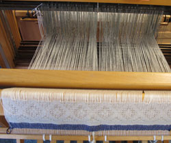 Handwoven huck lace by Madelyn van der Hoogt