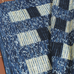 Debra Sharpee handwoven rug in Indoneisan batik